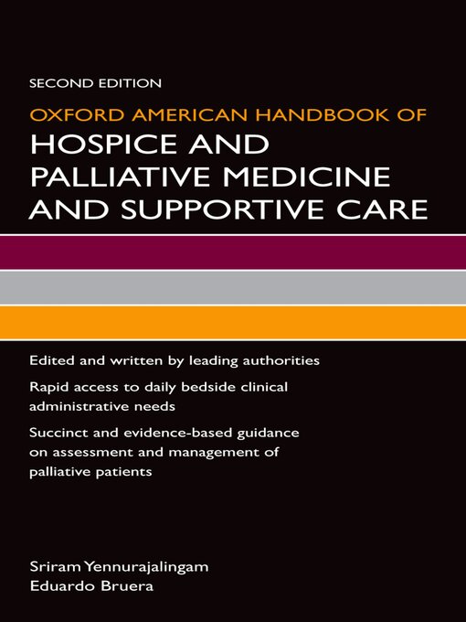 Cover image for Oxford American Handbook of Hospice and Palliative Medicine and Supportive Care
